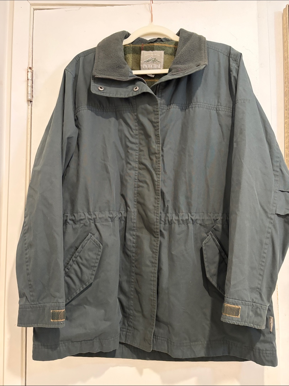 Pacific Trail Gray-Green Utility Jacket with Fleece Collar